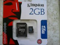 Eladó Kingston 2gb micro sd Kártya új!!!+Sandisc M2 2 gb használt!!!