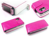 Samsung S5230 pink bőrtok